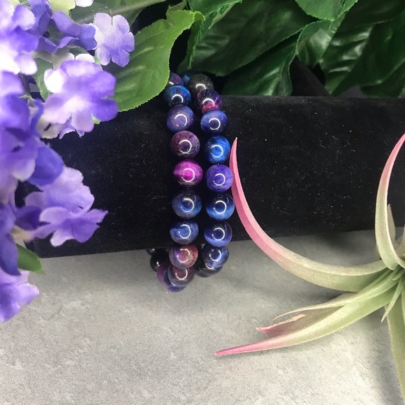 Galaxy Tigers eye crystal/gemstone bracelet - Picture 3 of 5